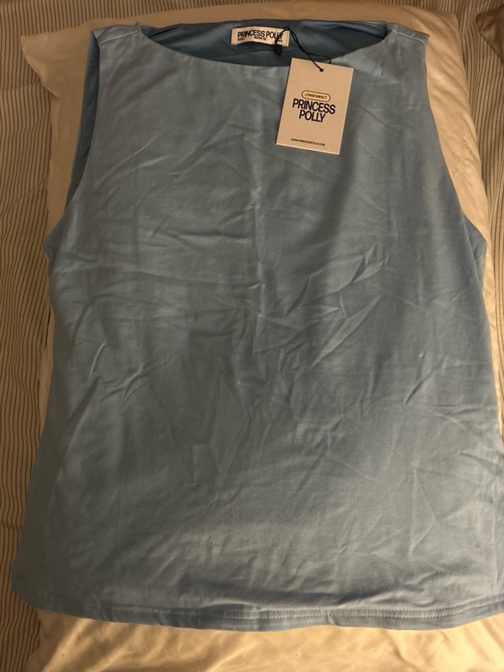 Princess Polly Men’s Pale Blue Sleeveless Tank Top